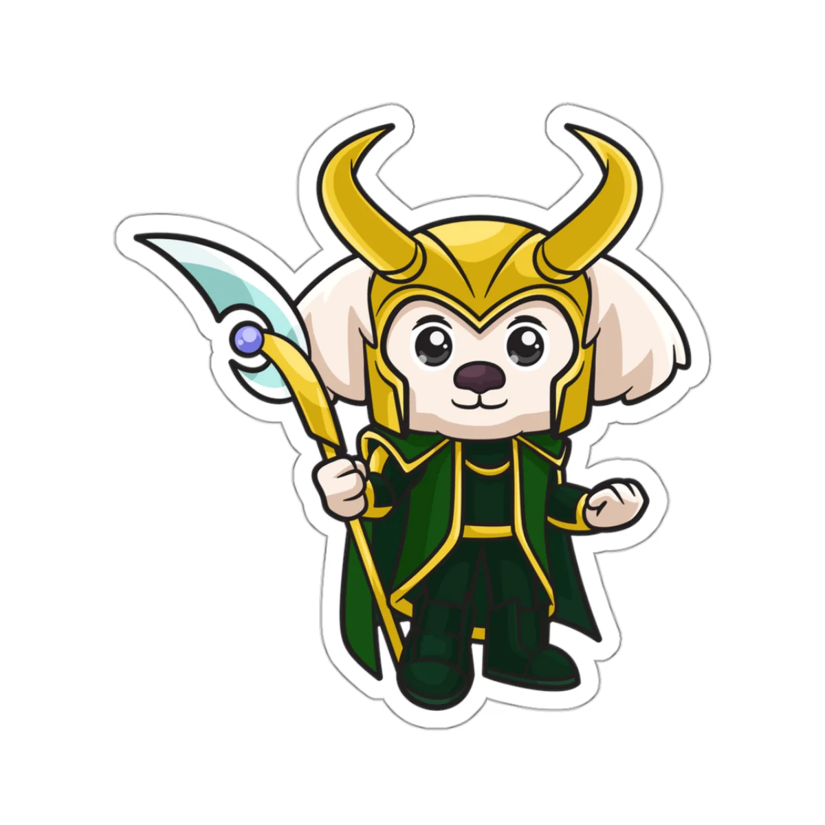 Trickster God Doug Kiss Cut Stickers - Image 4
